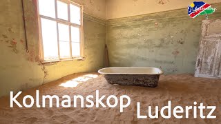 Kolmanskop deserted desert town near Luderitz Namibia [upl. by Nyleak605]