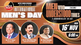 BAPTIST CHURCH HYDERABAD l INTERNATIONAL MENS DAY l 16 NOV 2024 l KONA SHOWRY BABU  LIVE [upl. by Cia]