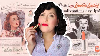 FULL FACE of 1950s Makeup  An authentic 1950s makeup tutorial using only makeup that existed then [upl. by Tebasile702]