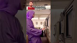 how Muslim prayer travel flight automobile hijab airport hijb funny kabalive love [upl. by Silera]