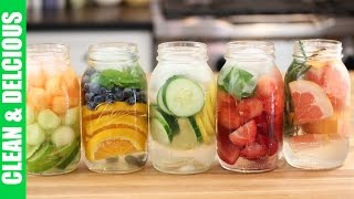 5 Refreshing Fruit Infused Waters  Clean amp Delicious [upl. by Acinemod]