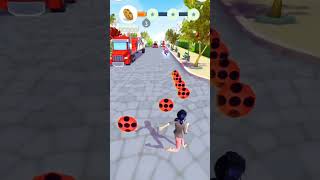 Miraculous ladybug and cat noir Marinette is running for 🍪 gaming ladybugandcatnoir miraculous [upl. by Anilok]