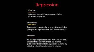 What is Repression in Psychology  Meaning Definition and Example Clinical Pdychologist Iqra Saeed [upl. by Rednasxela]