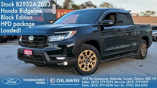 2023 Honda Ridgeline Black Edition heatvent front seats and more at Thorncrest Ford stock B2932A [upl. by Annel]