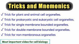 Tricks and mnemonics for organelles  Important video [upl. by Arlynne250]