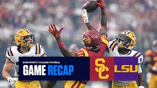 USCLSU GAME RECAP Miller Moss LEADS GameWINNING drive to SECURE USC WIN  CBS Sports [upl. by Lombardy]