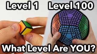 Rubiks Cubes From Level 1 to Level 100 WHATS YOUR LEVEL [upl. by Millisent120]