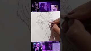 How to draw jungkookjk drawing💜ᗷTS⟭⟬💜💜🅐🅡🅜🅨⁷⟬⟭💜how to drawbeginners armyart drawingbtsart [upl. by Cuda]