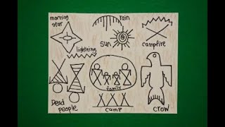 Lets Draw Native American Pictographs [upl. by Atlanta362]