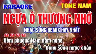 Karaoke Ngựa Ô Thương Nhớ Tone Nam Remix  Nhạc sống cực chất lượng [upl. by Amber]