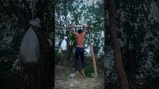 🙏 राधे राधे महनत जारी है💯pull ups desi hom exercise😇 viral YouTube shorts 🚩 [upl. by Iohk]