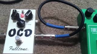 Overdrive Pedal Shootout Fulltone OCD Vs Ibanez Ts808 [upl. by Pirozzo]