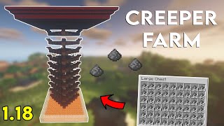 Minecraft 118 Creeper Farm Easy Build [upl. by Anolahs]