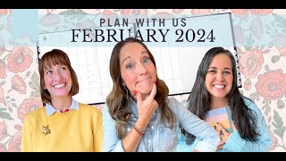 PLAN WITH US FEBRUARY 2024  OMG Planners with Laurel Denise [upl. by Eerhs590]