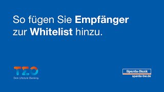 Anleitungsvideo TEO Web – Whitelist Empfänger [upl. by Lynda]