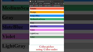 Color picker using HEX Color color code html colorcode hex hex color [upl. by Nadya]