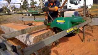 Lucas Mill Job at Inman Valley  Part 4 Top Grade Blue gum log [upl. by Dippold]