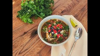 Simple Chicken Enchilada Soup With a Gourmet Flair [upl. by Ialocin685]