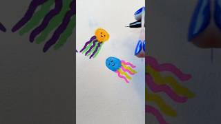 How to draw a jellyfish Step by step Drawing for kids💙🪼 [upl. by Arorua]