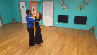 How To Dance Viennese Waltz Forward Link Steps [upl. by Nna603]