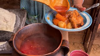 Caldo de Espinazo con Morisqueta La a cocina En El Rancho [upl. by Sokem]