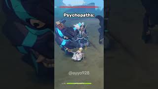 Genshin Impact Normal Players vs Psychopaths Solo Traveller [upl. by Mariejeanne]