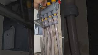 Heating pipe installation process Good tools andmachinery make work easy [upl. by Gearalt293]