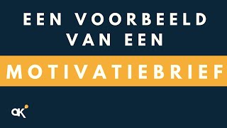 Voorbeeld motivatiebrief [upl. by Odraleba940]