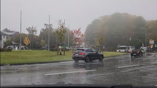 a relaxing drive in rain in Taunus from Oberursel to Königstein [upl. by Engamrahc]