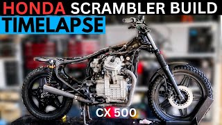 Honda ★ CX500 Scrambler Build TIME LAPSE From The Beginning [upl. by Amoritta]