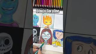 Dibujo a Coraline 🐈‍⬛drawing art coraline [upl. by Iteerp]