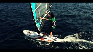 Intermediate Windsurfing Non Planing Carve Gybe [upl. by Gareri]