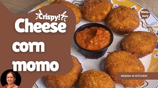 Crispy cheese corn momo 🧀🌽 [upl. by Sophi]