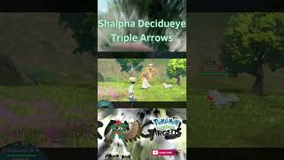 Shiny Alpha Hisuian Decidueye Signature Move Triple Arrows in Pokemon Legends Arceus [upl. by Akienom]