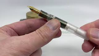 A Look At The Pelikan M200 Golden Beryl Fountain Pen 2021 [upl. by Egamlat]