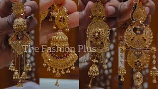 22k Gold Long Earringjhumka Designs with Weight and Price TheFashionPlus [upl. by Eolanda]