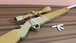 How To Make A Kar98 With SCOPE  That Shoot  Cardboard gun [upl. by Ran282]