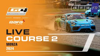 LIVE I Course 2 I Monza I GT4 European Series Powered by RAFA Racing Club 2024 Francais [upl. by Rollins800]