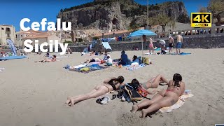 Cefalù Sicily Walking Tour  4K [upl. by Drarej]