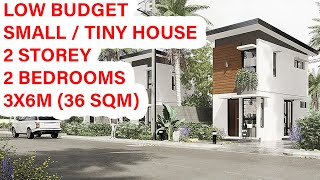 Tiny House Design 3x6 Meters with 2 Bedrooms Philippines [upl. by Hebbe]