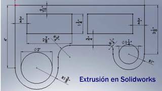 Extrusión de croquis en fracciones de pulgada en Solidworks [upl. by Archibold]