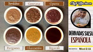 Salsa Española y derivadas  Salsas Madre  Fondo oscuro  Curso de Cocina Profesional  Nivel211 [upl. by Haimerej]