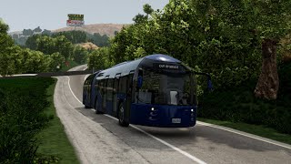 Beamng NEW 63 foot Articulated Capsule Bus with Scania engine [upl. by Nolasba]