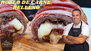 Receta de ROLLO DE CARNE PICADA al horno MUY FACIL [upl. by Winni]