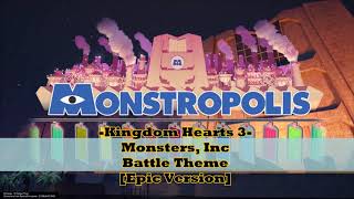 Kingdom Hearts 3  Monstropolis Factory Fire Battle Theme [upl. by Namyac]