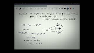 The Length of two tangents drawn from an external point to a circle are equal [upl. by Lurleen]