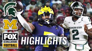 Michigan State Spartans vs Michigan Wolverines Highlights  FOX College Football [upl. by Anhoj]