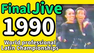 Ballroom Latin Dance 1990 world professional latin Championships final jive [upl. by Nosauq]