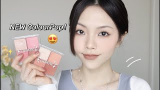 NEW COLOURPOP Cheek Palette！SwatchesReview｜四色腮红盘试色测评｜renaleee [upl. by Chyou]