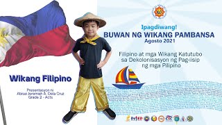 Wikang Filipino for Grade 2 August 2021 [upl. by Marguerita260]